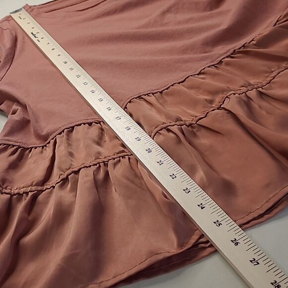 Cotton Blue sz L cropped top distressed seams - Picture 6 of 6